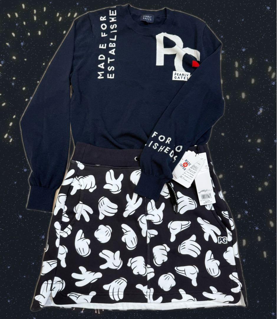 【新品】PEARLY GATES ディズニーコラボ スカート　ミッキー 裏起毛