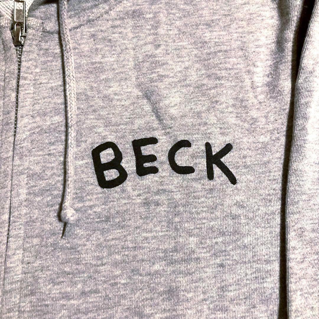 【新品】BECK ベック ジップパーカー スカルプリント 杢グレー 綿 メンズM