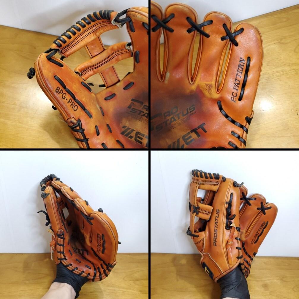 ZETT 日本製 プロステイタス 佐藤刻印 旧ラベル レア 内野用 硬式グローブ