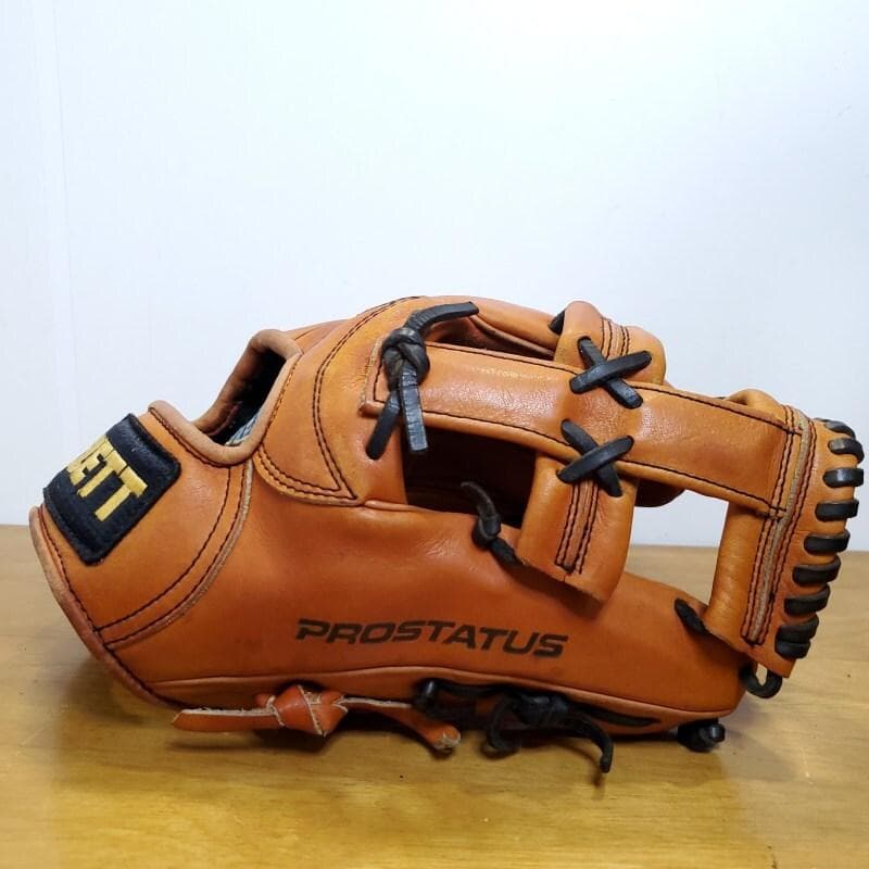 ZETT 日本製 プロステイタス 佐藤刻印 旧ラベル レア 内野用 硬式グローブ