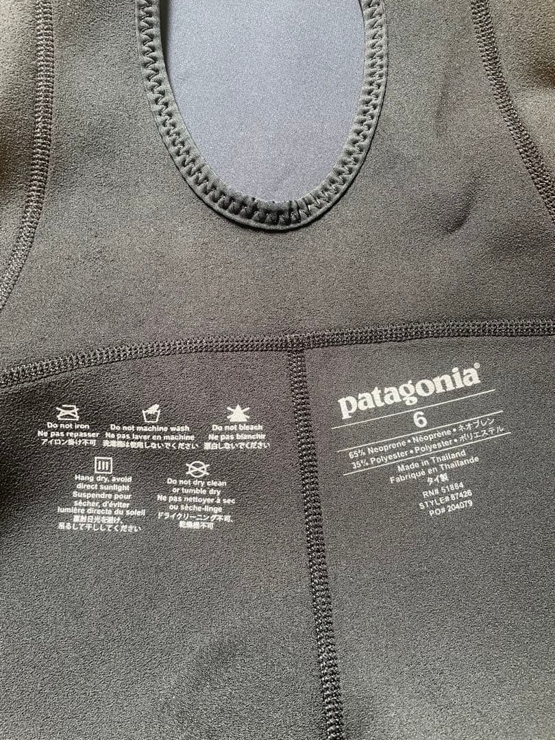 patagonia ショートジョン 黒　サイズ6 着用3回　　後ろリボン
