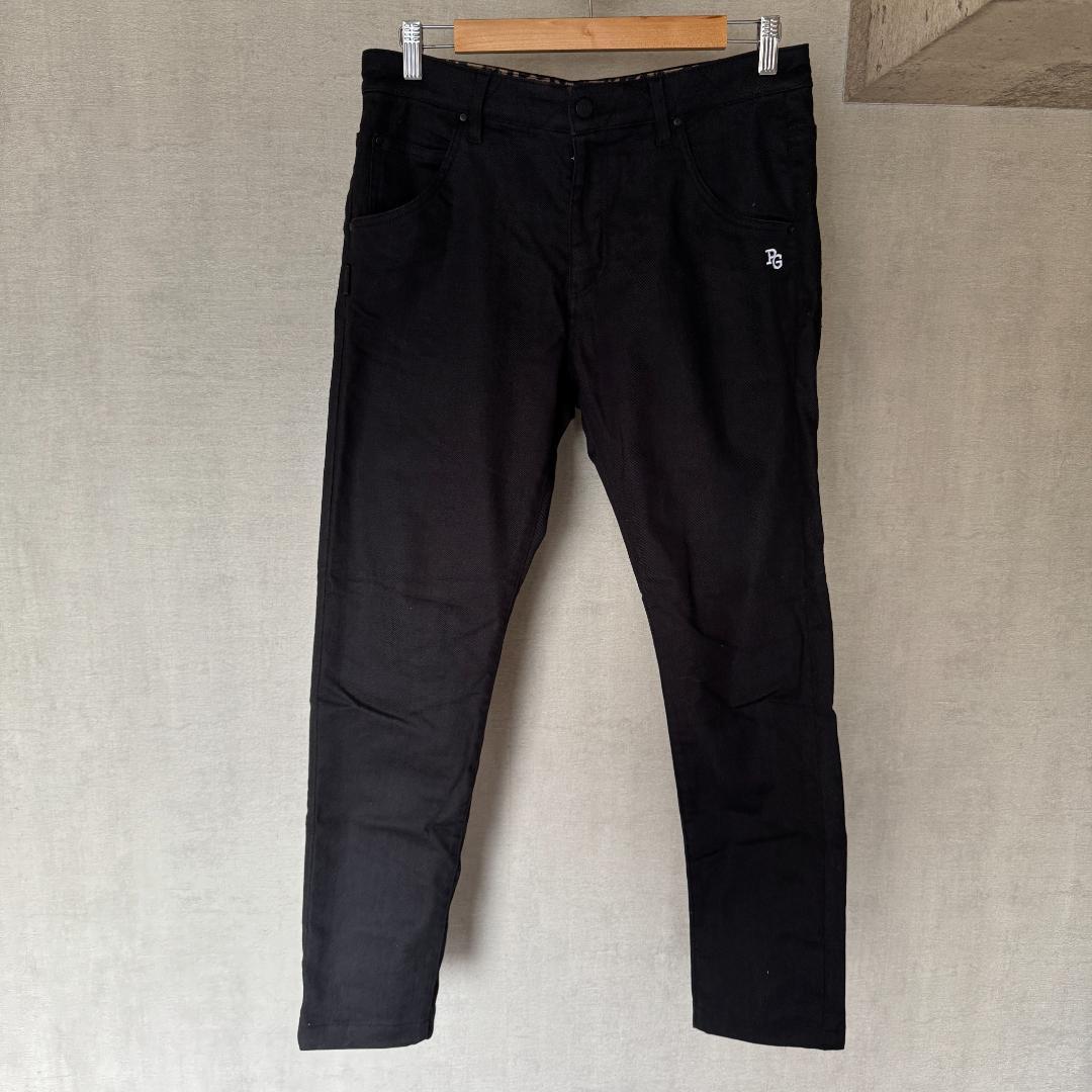 【中古】PEARLY GATES パーリーゲイツ パンツ ブラック レオパード
