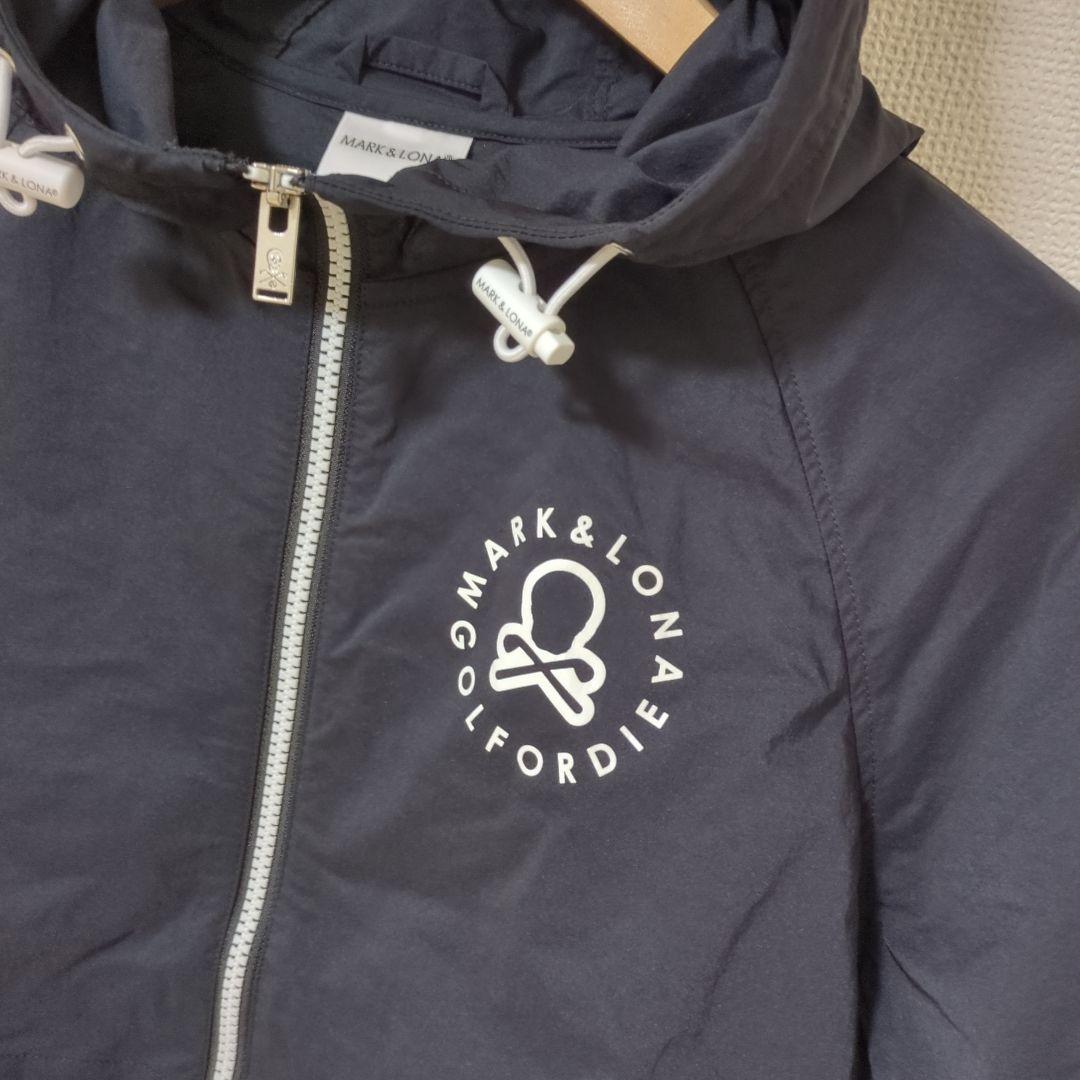 ★美品★MARK&LONA　ウェーブロゴケープ風パーカー　サイズ　M