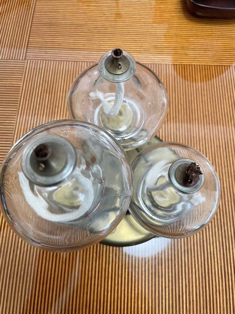 オイルランタン ゴールド　オイルキャンドル３点しセット
