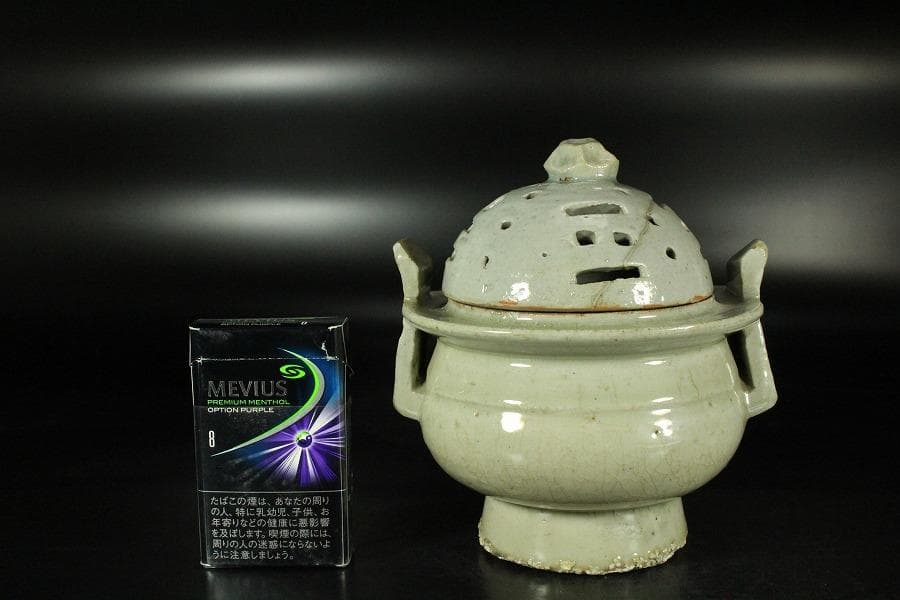 李朝 白磁 香炉(K-YC655)