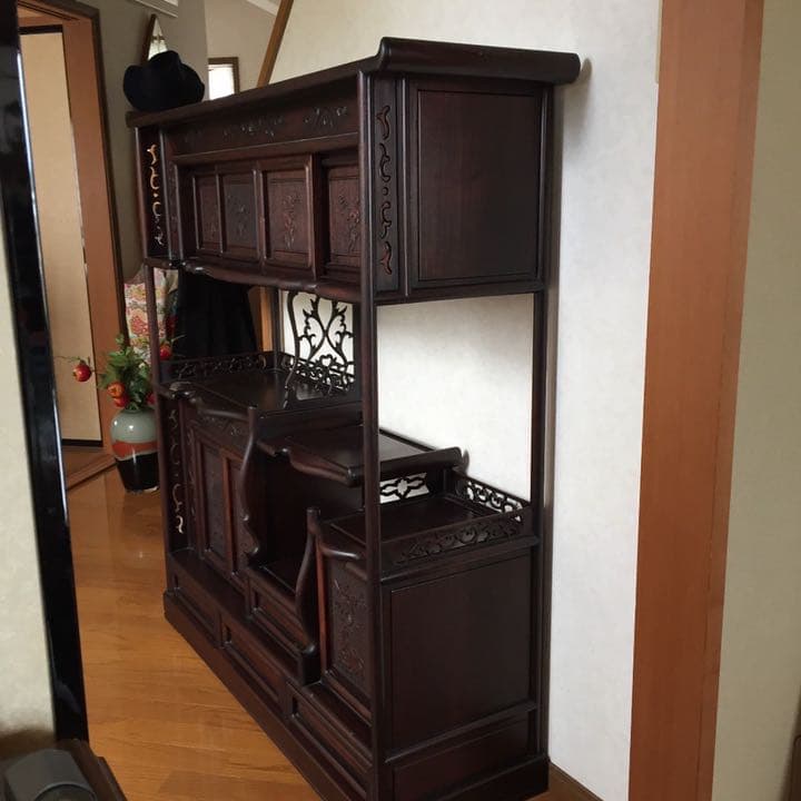 飾り棚　紫檀