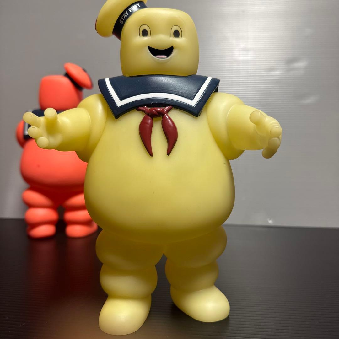 ゴーストバスターズマシュマロマンソフビ貯金箱2怒りの赤ver ノーマル蓄光ver