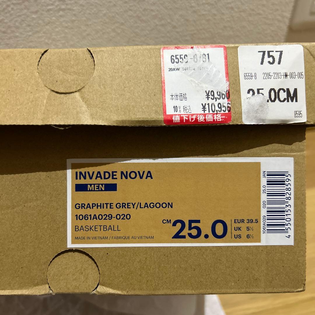 ASICS INVADENOVA バスケットシューズ 25.0cm