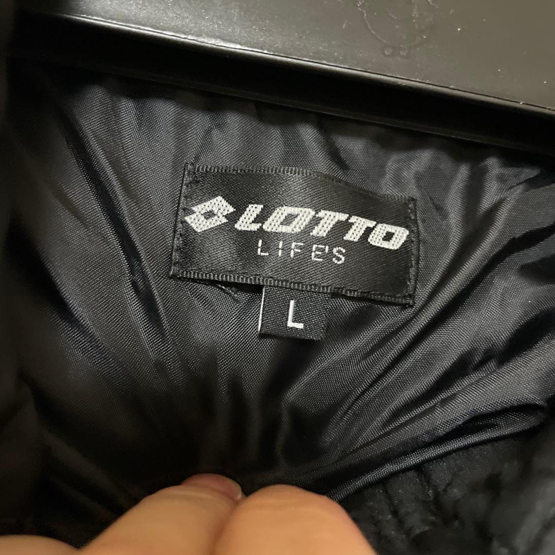 美品lotto ベンチコート黒 フード付き パデッドコート　メンズ