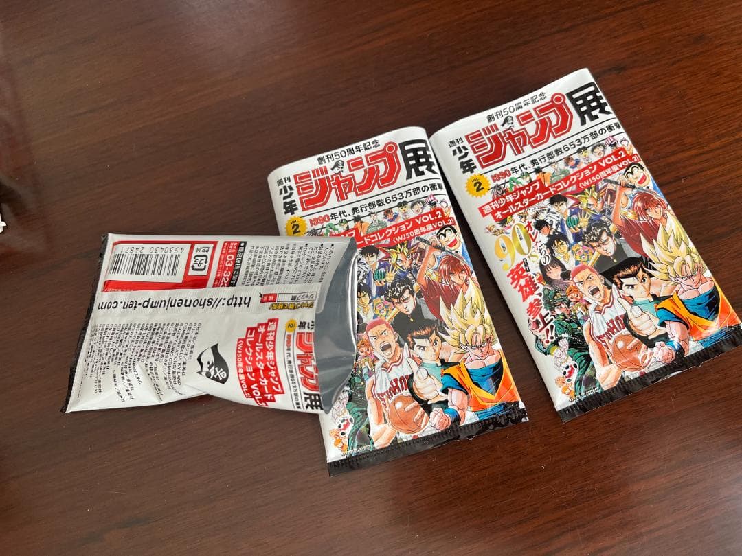 ジャンプ展　50周年　オールスターカード VOL.2箱＋パック開封済3枚