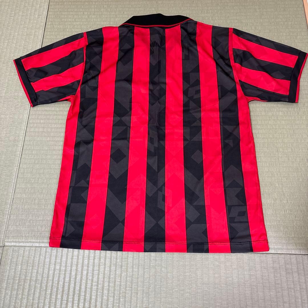 Lotto サッカーシャツ 赤黒 ストライプ