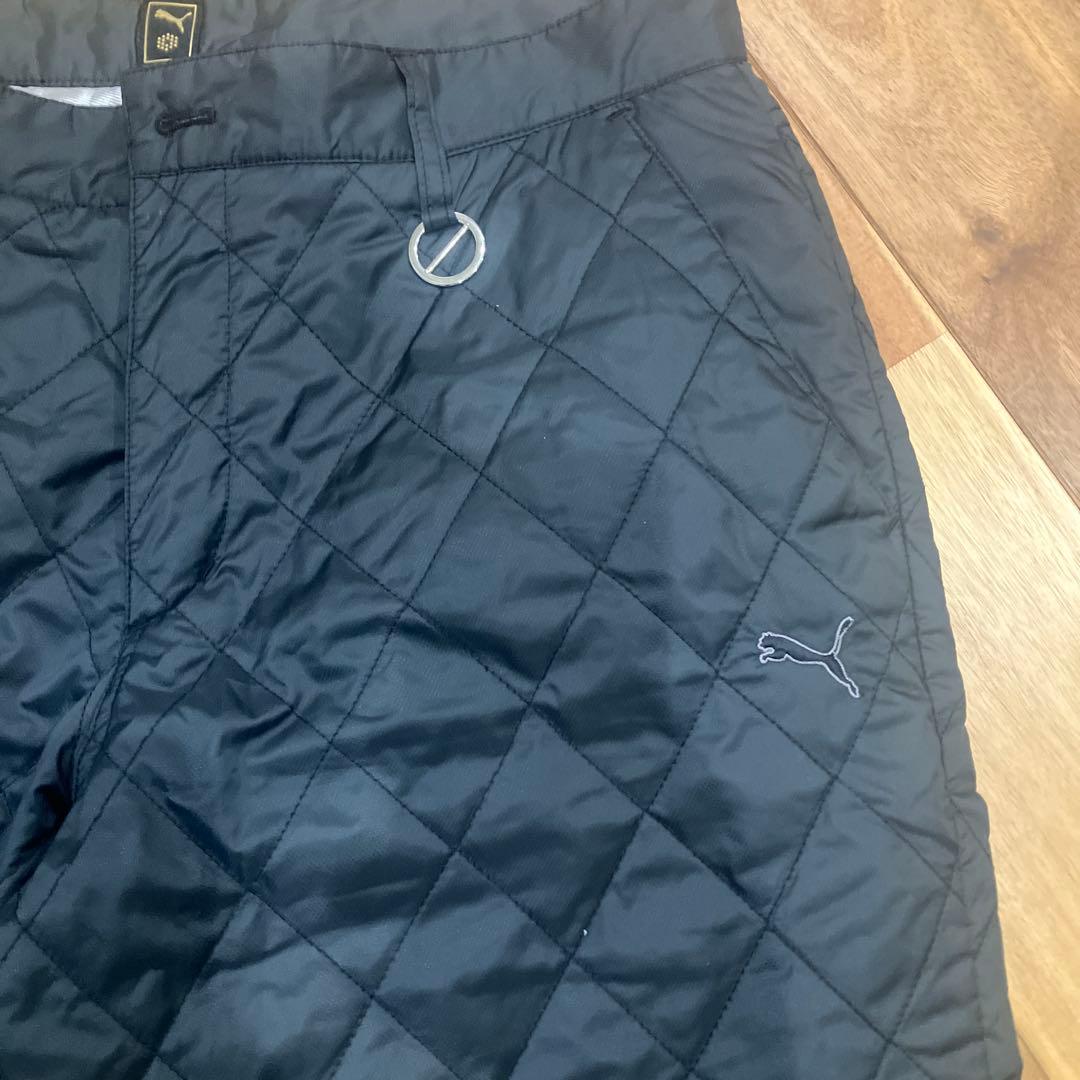 Puma キルティングパンツ ブラック プーマゴルフ