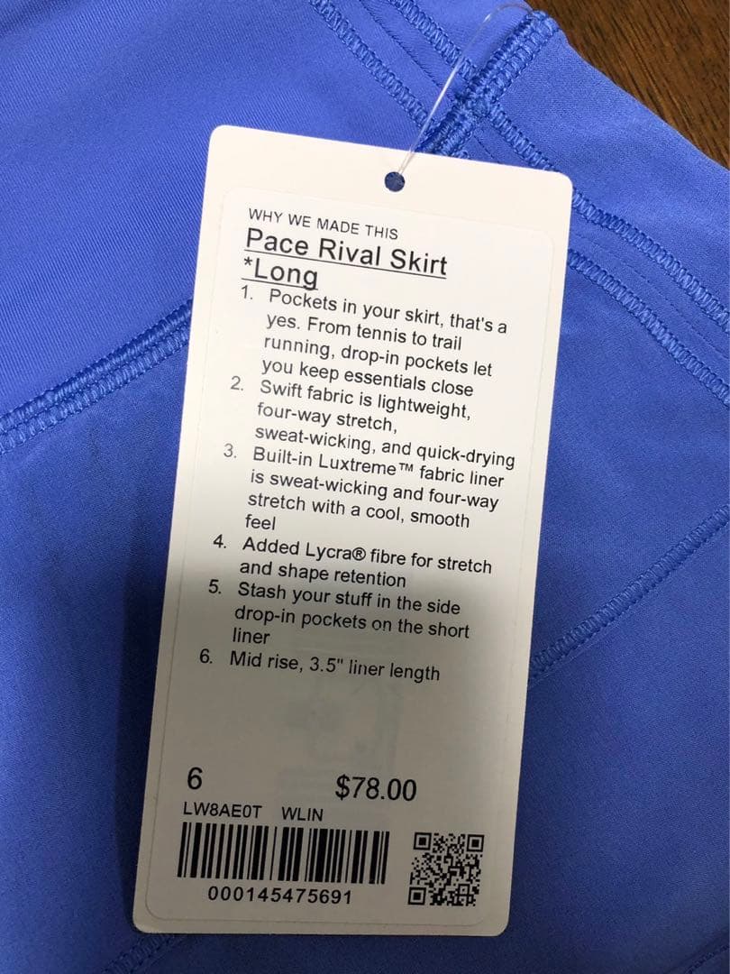 Mocchiさま専用Lululemon スカート スコート 新品タグ付 サイズ6