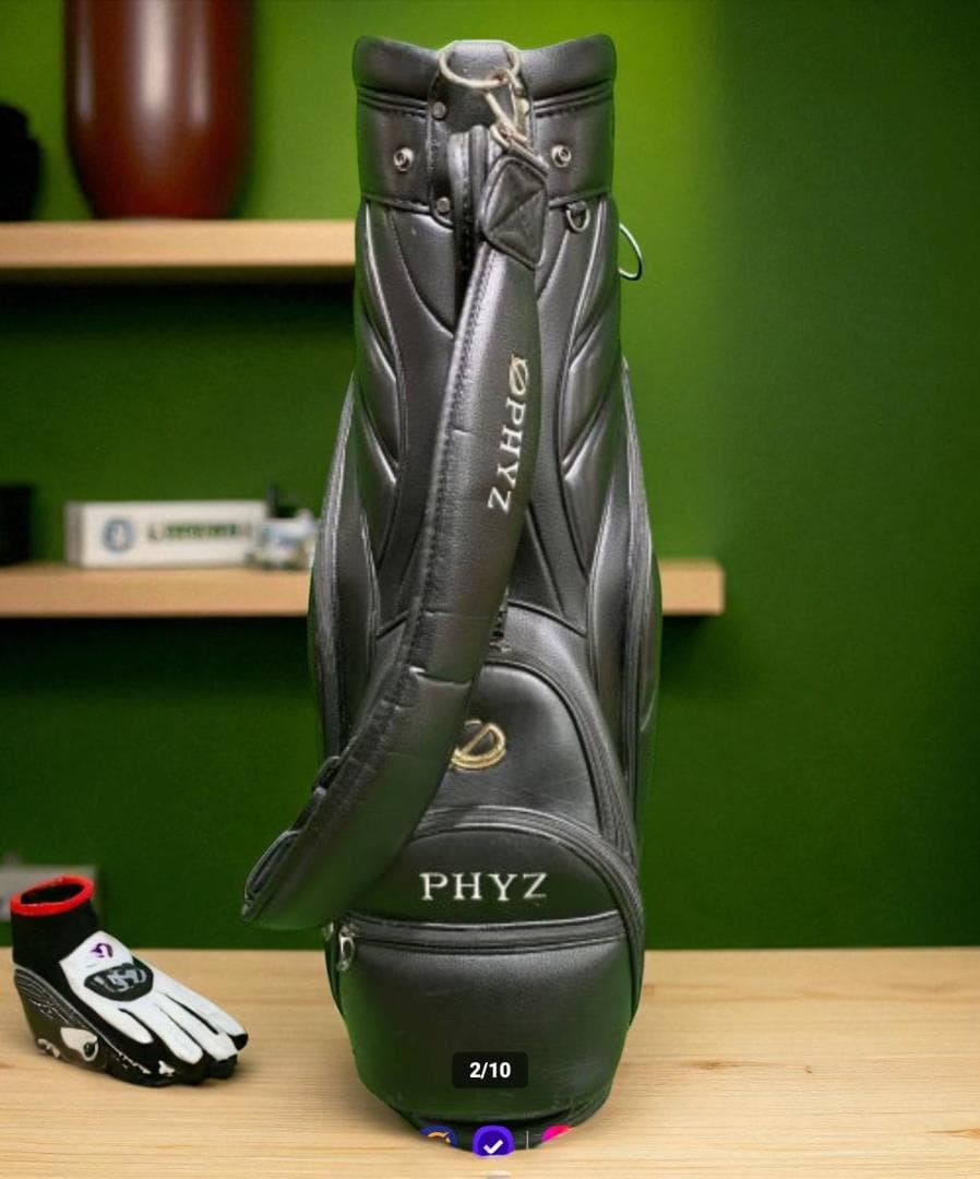 送料無料/超美品　高級PHYZ ブラック ゴルフバッグ