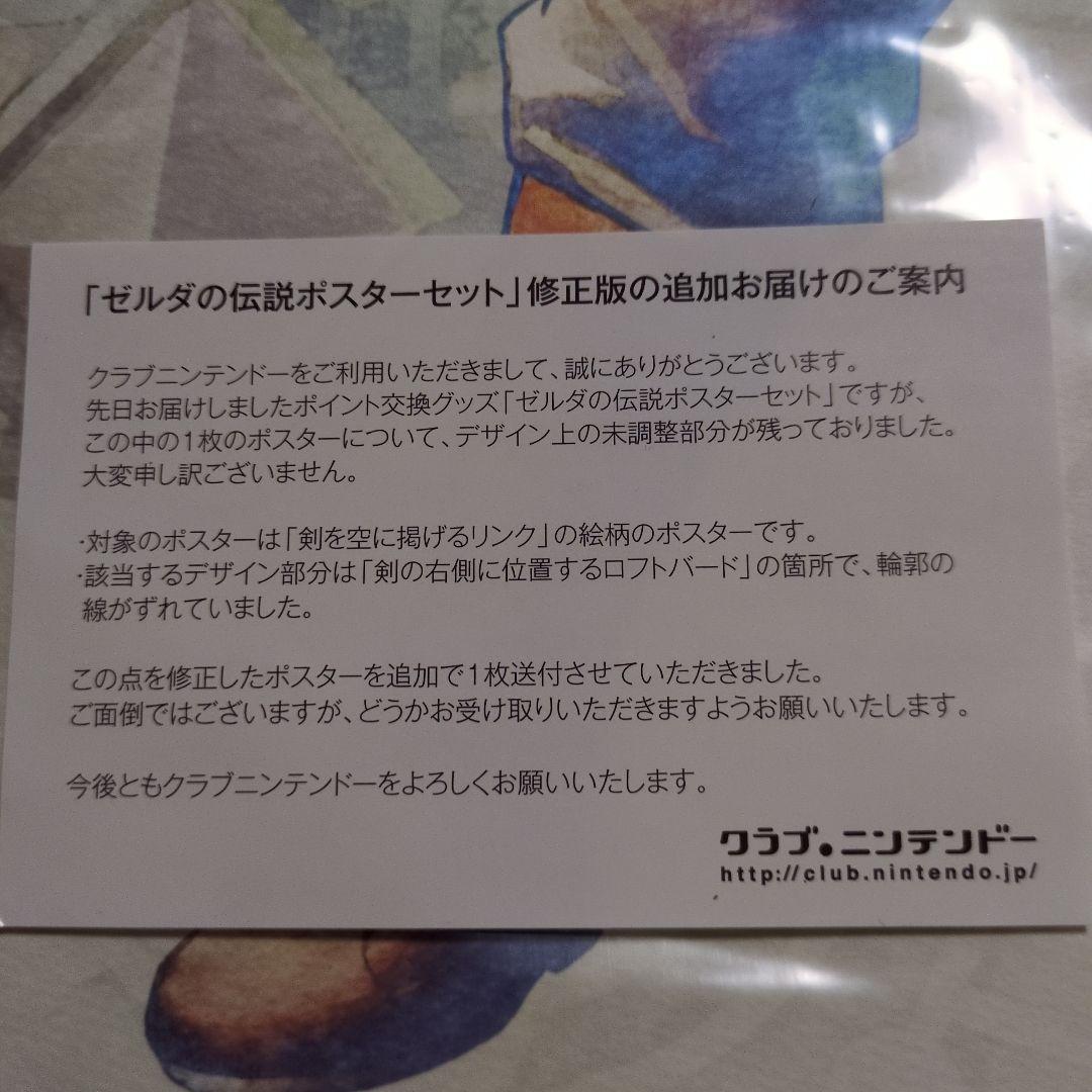 【非売品】クラブニンテンドー　ゼルダの伝説 ポスター４点セット 25周年