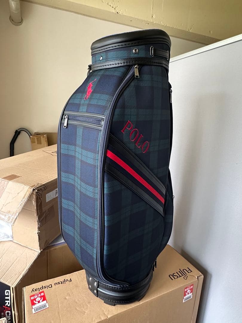 POLO ゴルフバッグ ネイビー・チェック