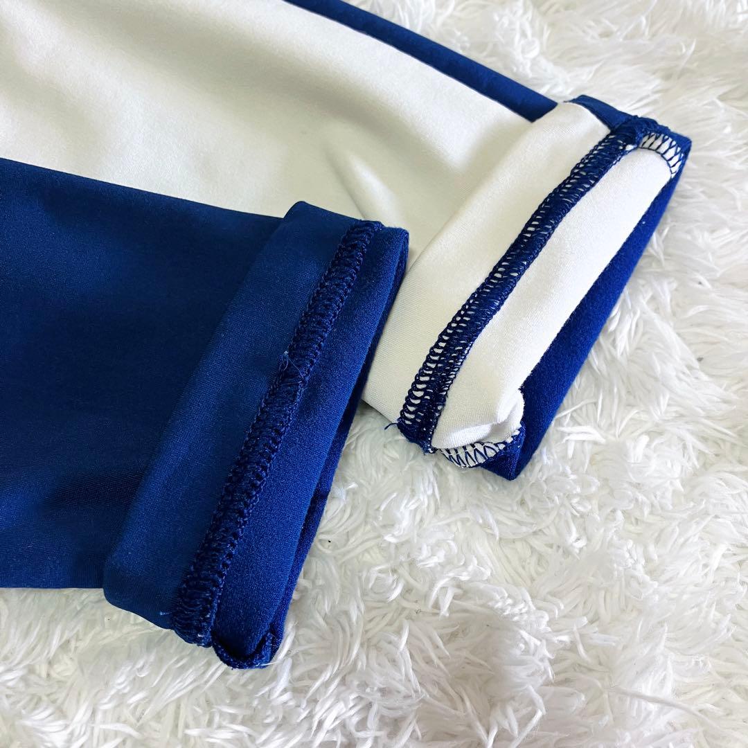 極美品 デサントゴルフ セットアップ ジャケット ポロシャツ ネイビー XL