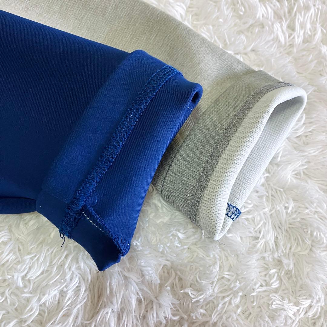 極美品 デサントゴルフ セットアップ ジャケット ポロシャツ ネイビー XL