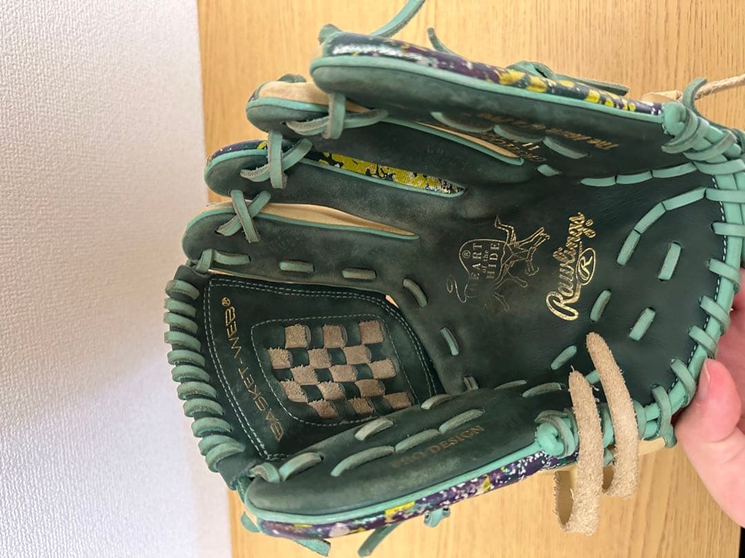Rawlings Blacky 軟式グローブ クリーム/緑