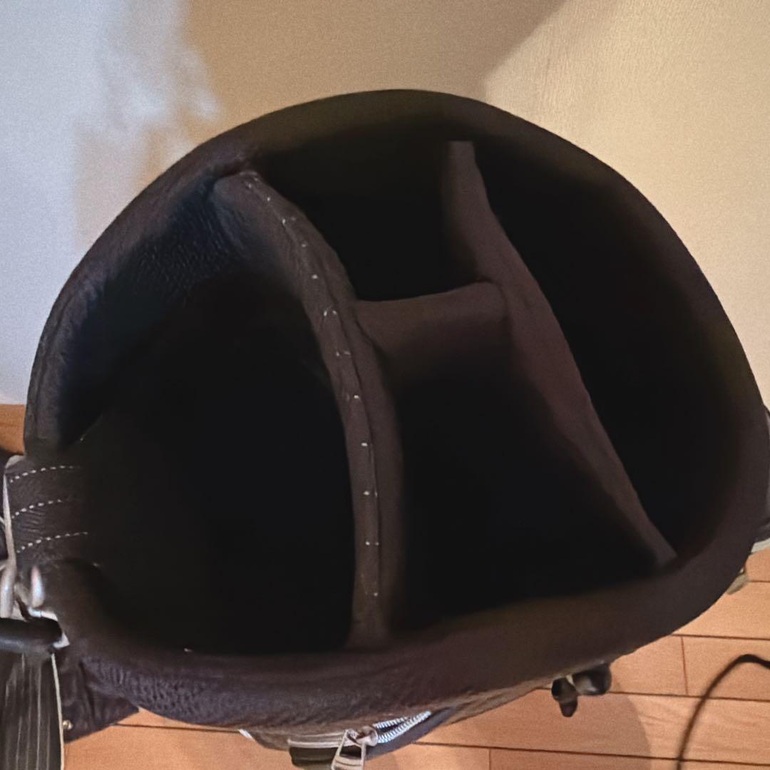 XXIO キャディバッグ ストライプ柄ブラック ゴルフバッグ　DUNLOP