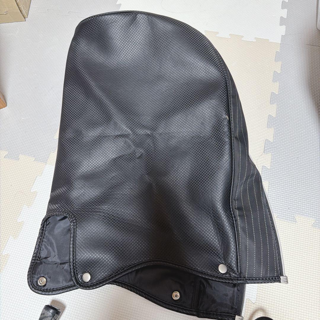 XXIO キャディバッグ ストライプ柄ブラック ゴルフバッグ　DUNLOP