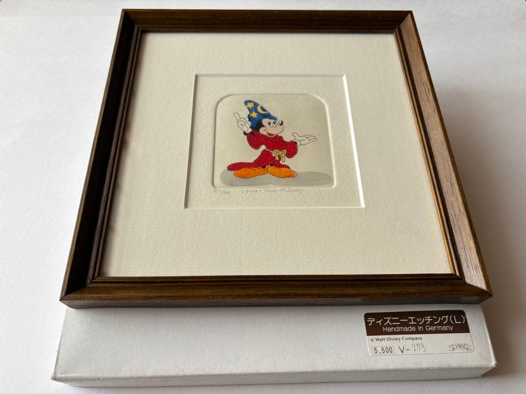 【限定品】Disney ドイツ製 限定エッチング 魔法使いの弟子 ミッキー