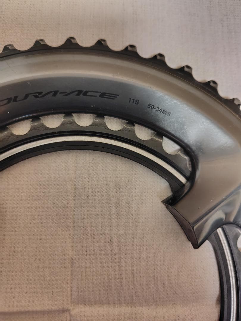 50-34T　走行距離300km　チェーンリング　FC-R9100　デュラエース