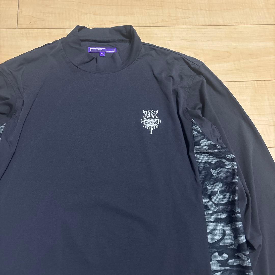 【BEAMS GOLF 】サイドカモ切替 モックネック XL 長袖
