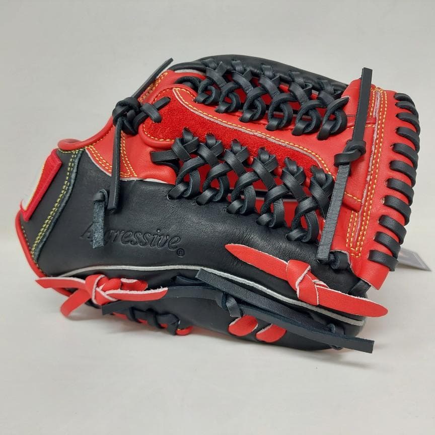 久保田スラッガー 少年軟式グローブ LT25-GJ7 J4A型 レッド×ブラック