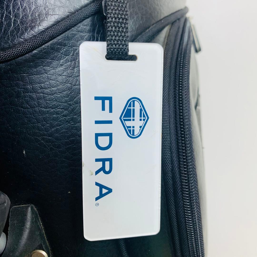 FIDRA 本革 キャディバッグ ブラック フード付き レザー ゴルフバッグ