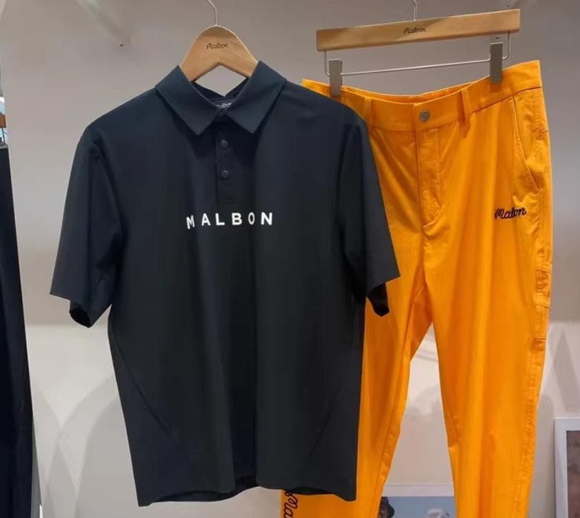 Malbon メンズウェア 半袖ポロ 冰丝素材 軽量速乾 韓国限定 即購入可⭐