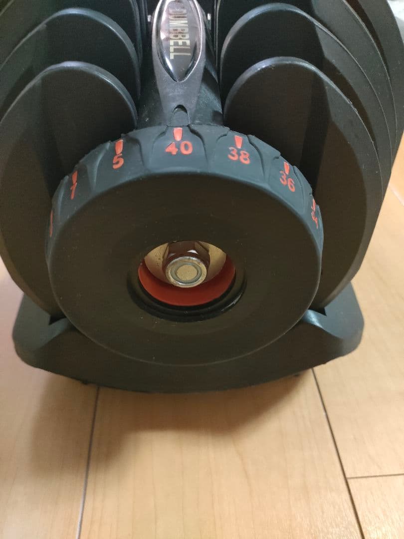 DUMBBELL 可変式ダンベル片方 40kg 置台付①
