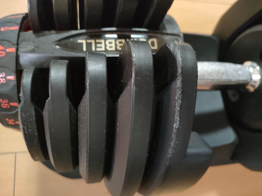 DUMBBELL 可変式ダンベル片方 40kg 置台付①