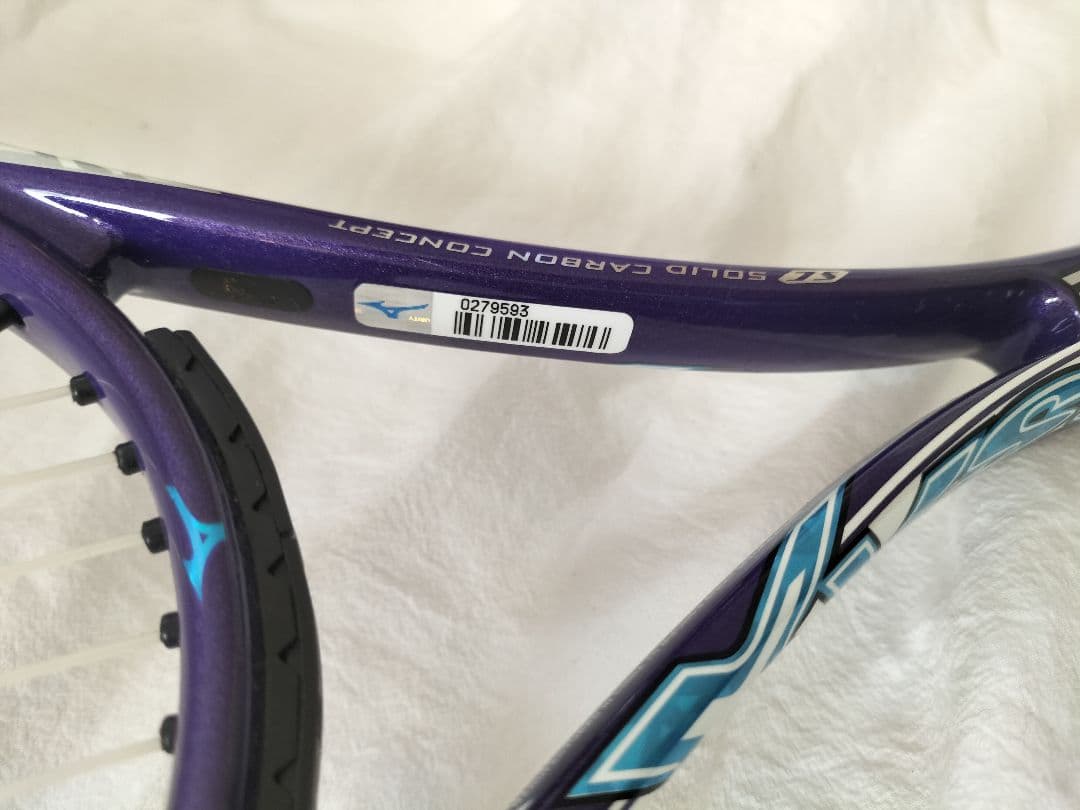 ソフトテニス ラケット ミズノ xyst t1　パープル＋ブルー　未使用品