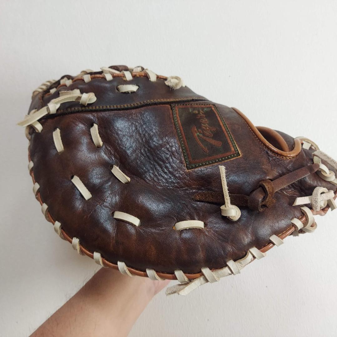 【超レア！ビンテージ再生品(色染め直し)】大人用・軟式　ミツワタイガー