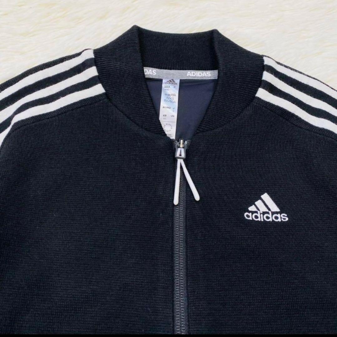 【新品】アディダス　ニット　上下 セットアップ黒　S