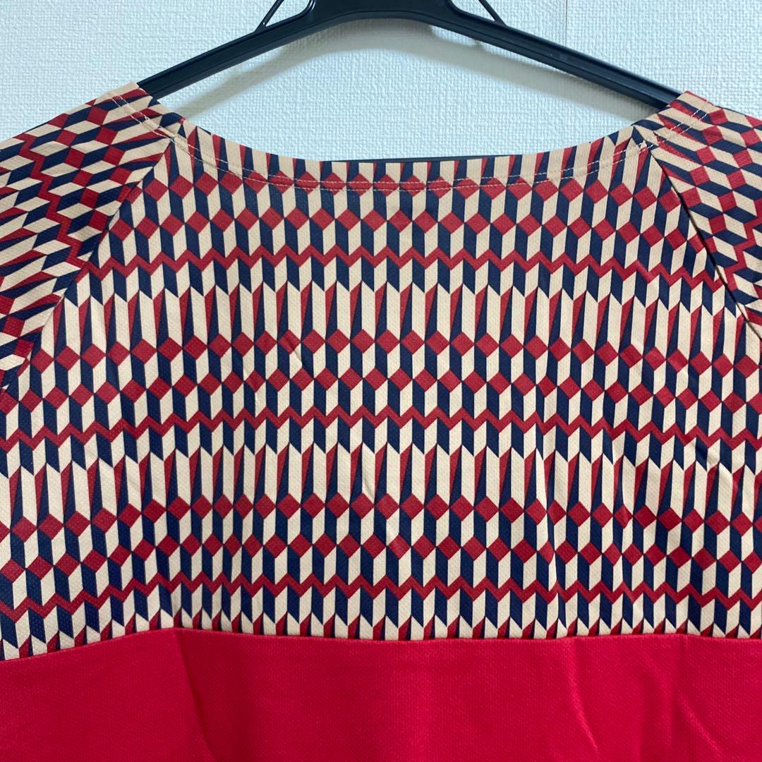 FILA テニス　上下セット　レディース　テニスウェア　XL M 赤　柄