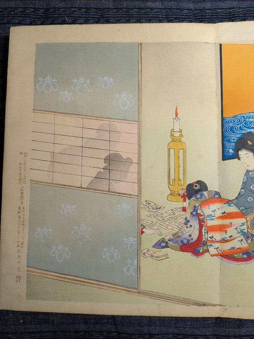 浮世絵 「安津未風俗図録」 12画 絵師 楊洲周延 版元大黒屋 松木平吉