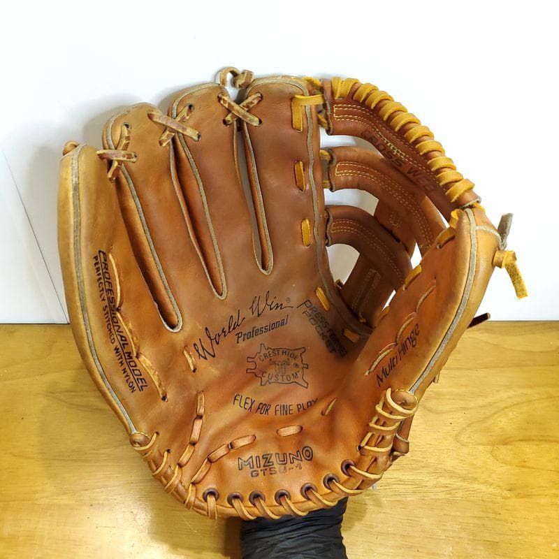 ミズノ 赤カップ ワールドウィン 日本製 外野用 硬式グローブ