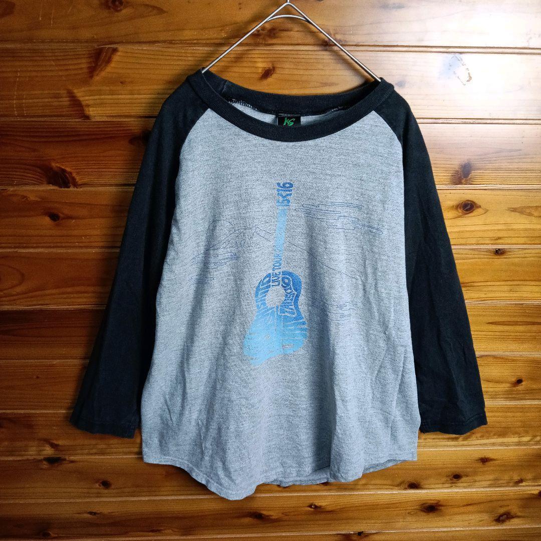斉藤和義　ライブTシャツ　長袖Tシャツ　ロンT　長袖カットソー　ギター　M　古着