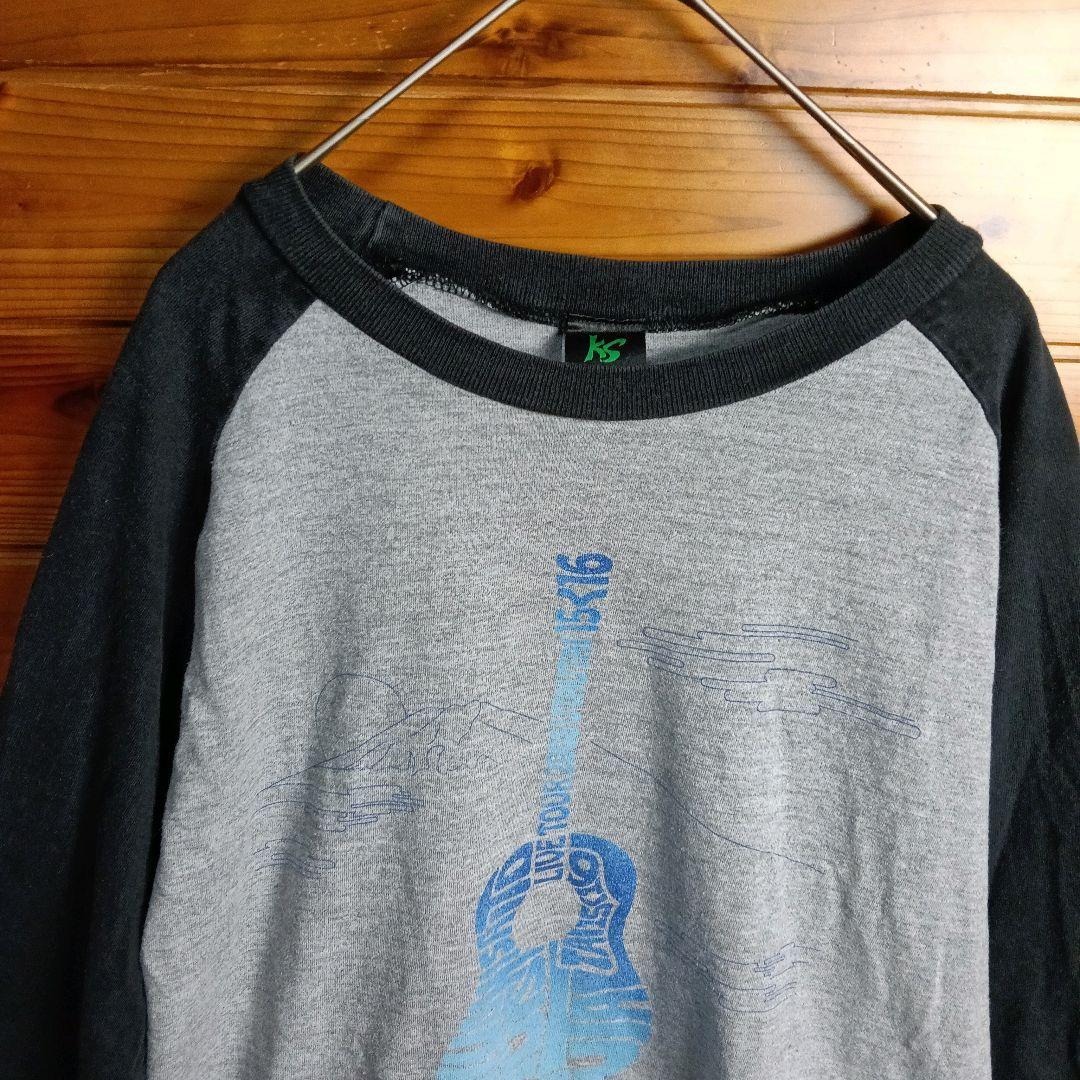 斉藤和義　ライブTシャツ　長袖Tシャツ　ロンT　長袖カットソー　ギター　M　古着