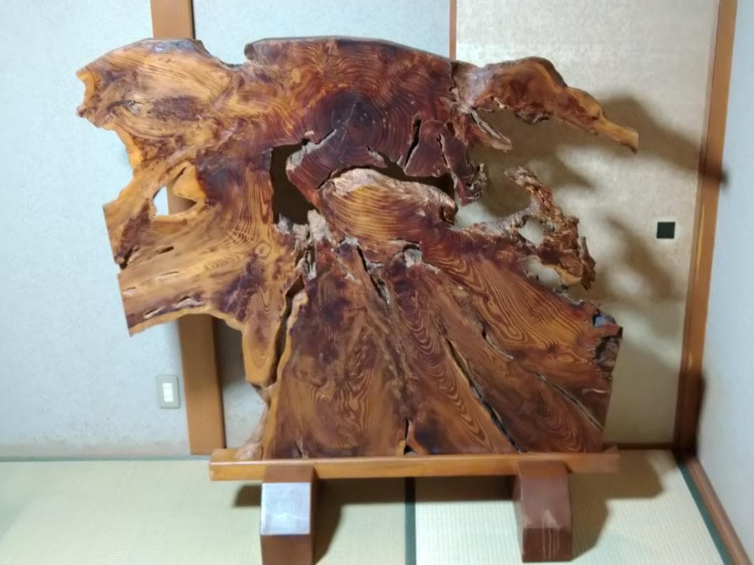 衝立　自然木の１枚板