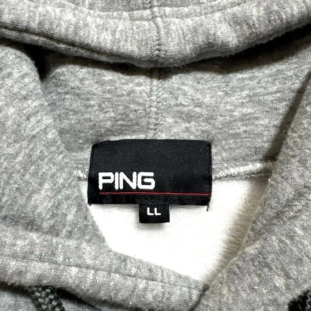PING ピン 裏起毛プルオーバーパーカー