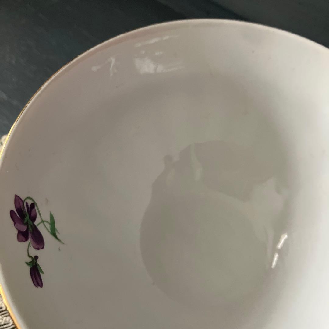 フランス すみれ カフェオレボウル