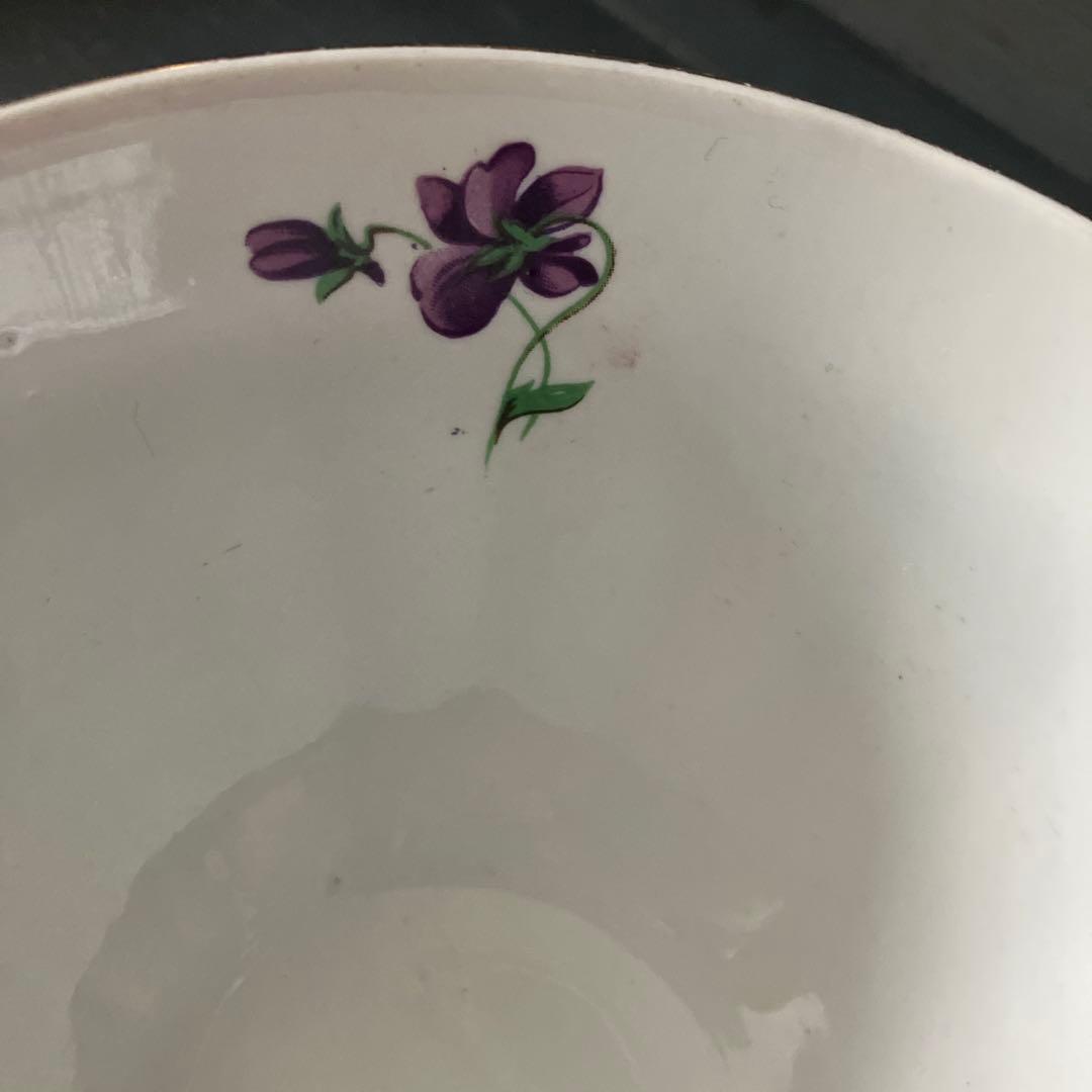 フランス すみれ カフェオレボウル