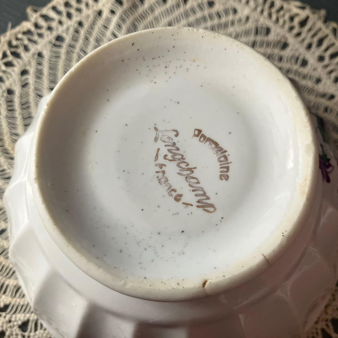 フランス すみれ カフェオレボウル