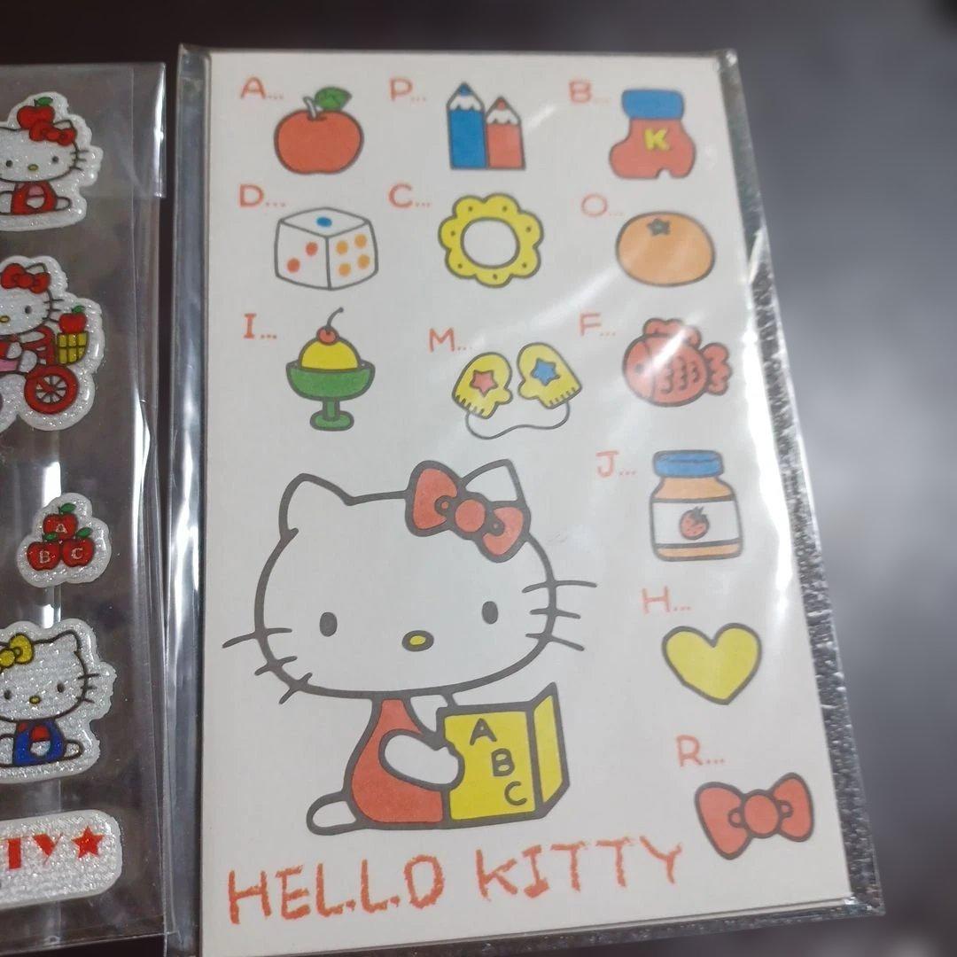 当時品　レトロ　ハローキティ　ウサハナ　シール　袋　サンリオ　希少