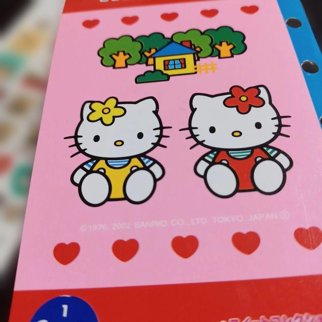 当時品　レトロ　ハローキティ　ウサハナ　シール　袋　サンリオ　希少