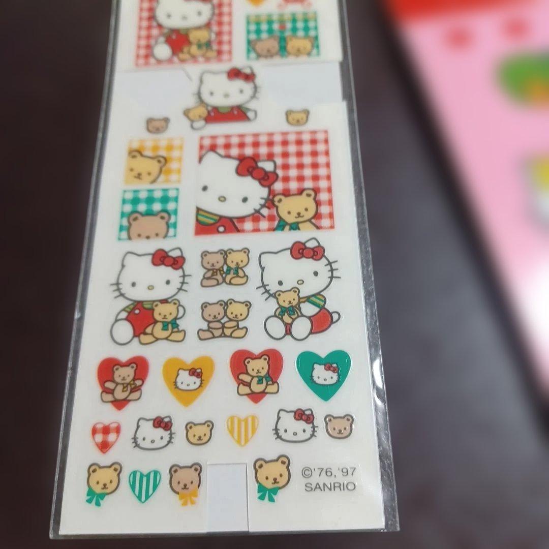 当時品　レトロ　ハローキティ　ウサハナ　シール　袋　サンリオ　希少