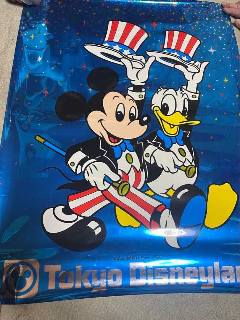 東京ディズニーランド 初期 旧ロゴ ミッキー ドナルド ビンテージ ポスター